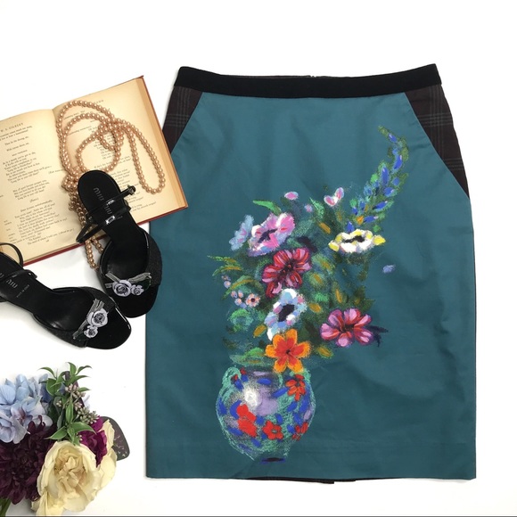 Anthropologie Dresses & Skirts - Anthropologie HD in Paris Floral Painting Skirt